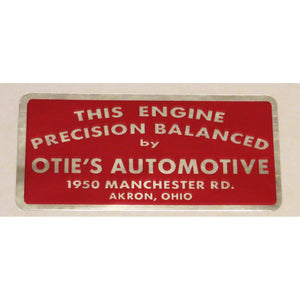 Engine Precision Balanced by Otie's Automotive Replica Decal Sticker